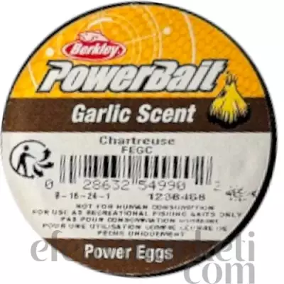 Berkley PowerBait Garlic Eggs Chartreuse 549902 - 3