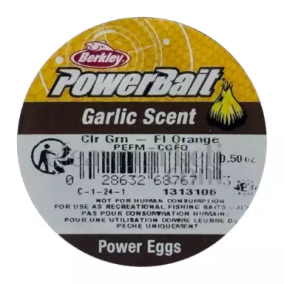 Berkley PowerBait Garlic Eggs Clr Grn Fl Orange 687673 - 2