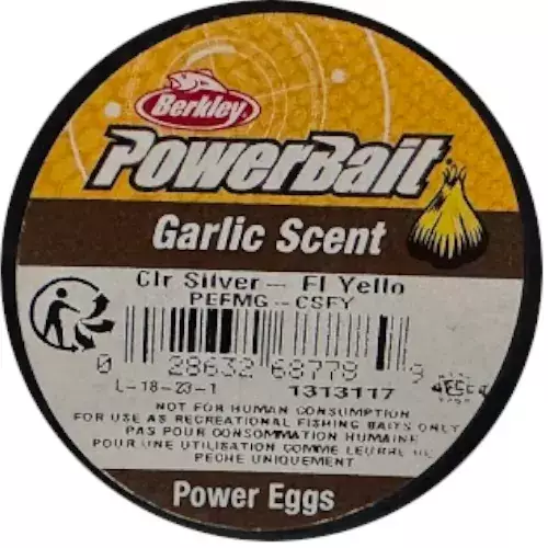 Berkley PowerBait Garlic Eggs Clr Silver Fl Yellow 687789 - 3