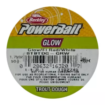 Berkley PowerBait Glow Fl Red White Trout Dough 163207 - 3
