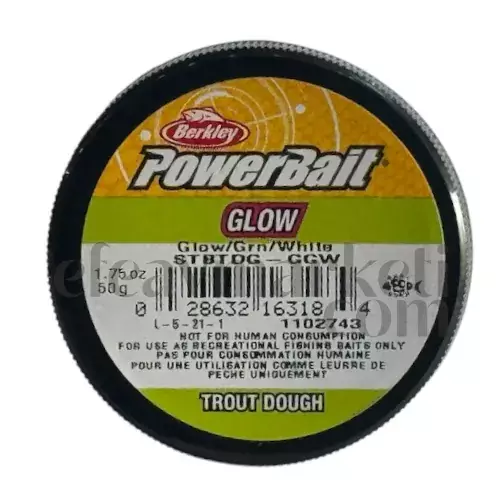 Berkley PowerBait Glow Trout Dough Green Yellow White 167717 - 2