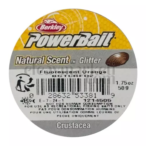 Berkley PowerBait Natural Scent Fluorescent Orange Crustacea 533819