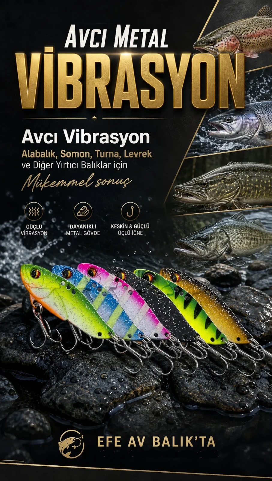 Avcı Kaşık Vib 5.3 cm 11 G. Metal Vib. VB-01