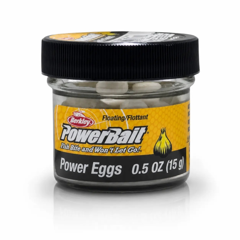 Berkley PowerBait Garlic Scent Clr Svr Blue Fl White Power Eggs 687765