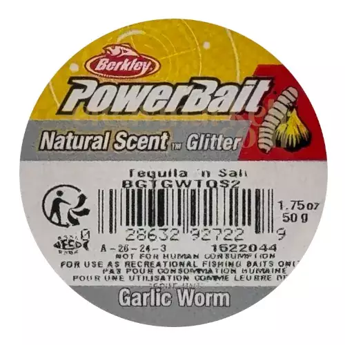 Berkley PowerBait Natural Scent Tequila N Salt Garlic Worm 927229
