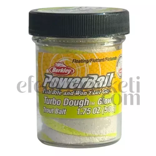 Berkley PowerBait Glow Sehine Yellow White Trout Dough 167717