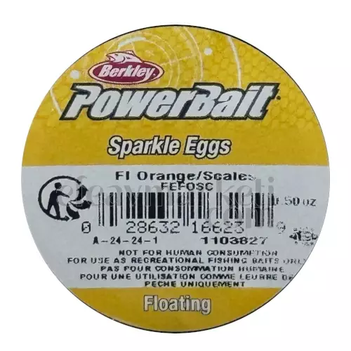 Berkley PowerBait Sparkle Eggs Fl Orange Scales Floating 166239