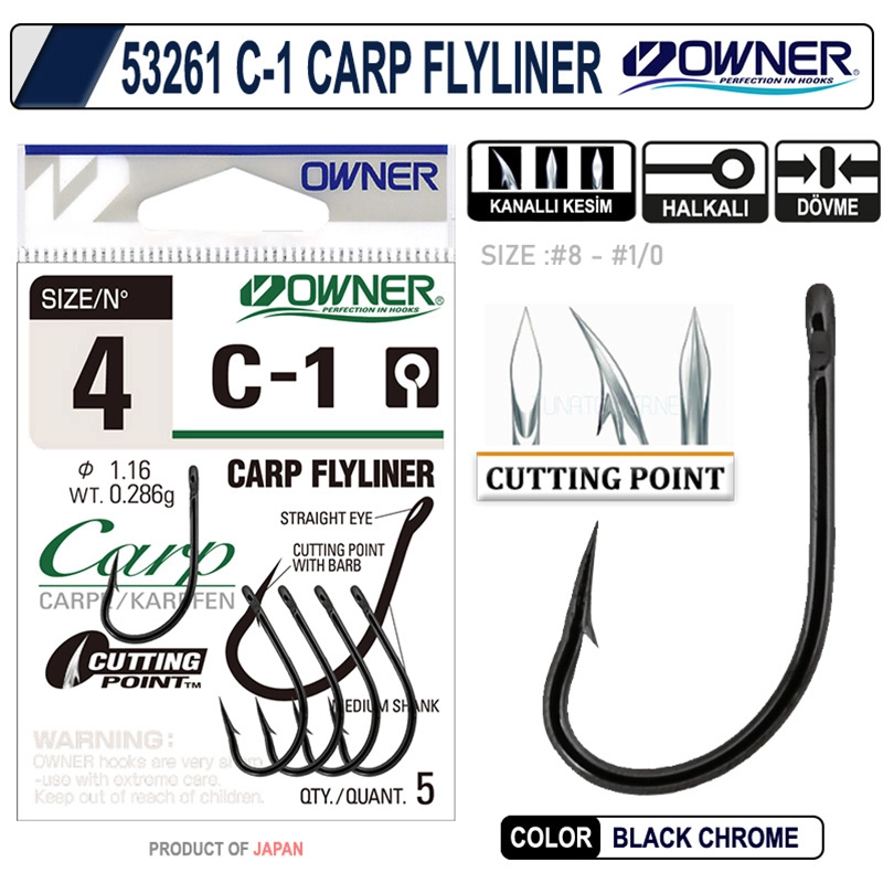 OWNER 53261 C-1 Carp Flyliner Olta İğnesi