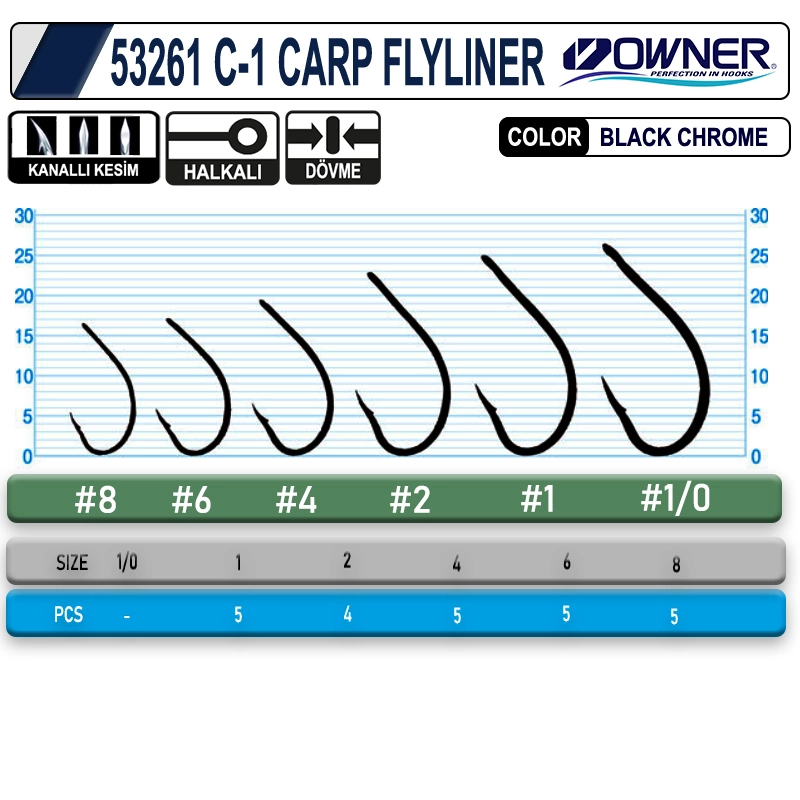 OWNER 53261 C-1 Carp Flyliner Olta İğnesi