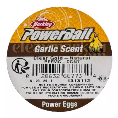 Berkley PowerBait Garlic Scent Clear Gold Natural 687734