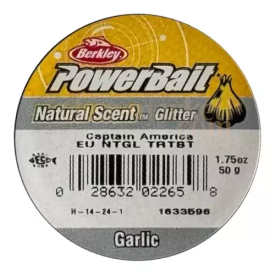 Berkley PowerBait Natural Scent Glitter Captain America Garlic 022658