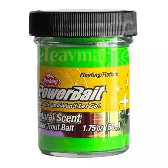 Berkley PowerBait Natural Scent Glitter Spring Green Garlic 022672