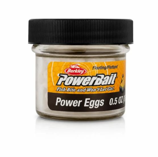 Berkley PowerBait Garlic Scent Fluorescent White Power Eggs 549926