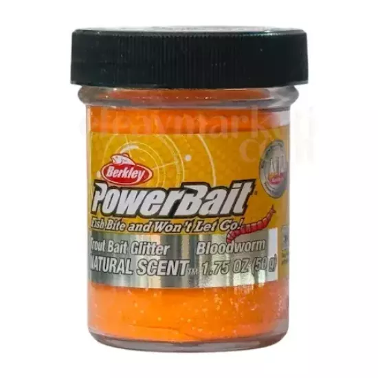 Berkley PowerBait Natural Scent Fluorescent Orange Blood Worm 533789