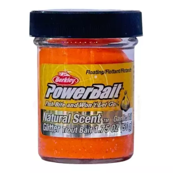 Berkley PowerBait Natural Scent Fluorescent Orange Garlic 634202