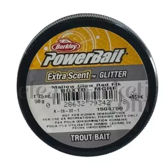 Berkley PowerBait Extra Scent Mallow Glow Red Flk Trout Bait 793428