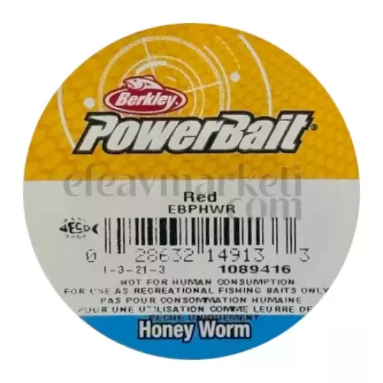 Berkley PowerBait Honey Worm Red 149133