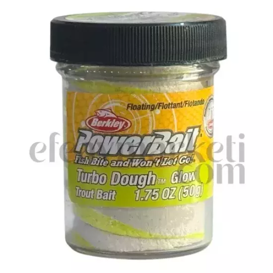 Berkley PowerBait Glow Sehine Yellow White Trout Dough 167717