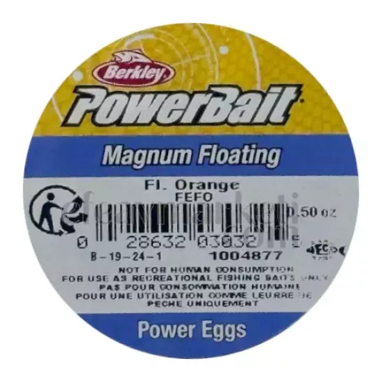 Berkley PowerBait Magnum Floating Fl Orange Power Eggs 030325
