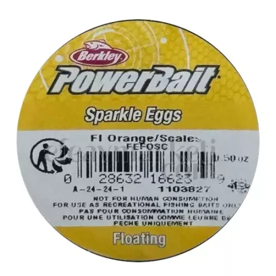 Berkley PowerBait Sparkle Eggs Fl Orange Scales Floating 166239
