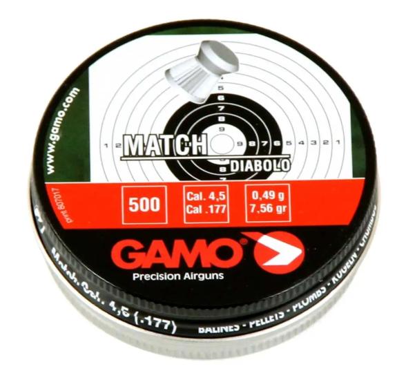 GAMO MATCH DIABOLO 4.5 mm 7.56 grain 500 Adet Havalı Saçma