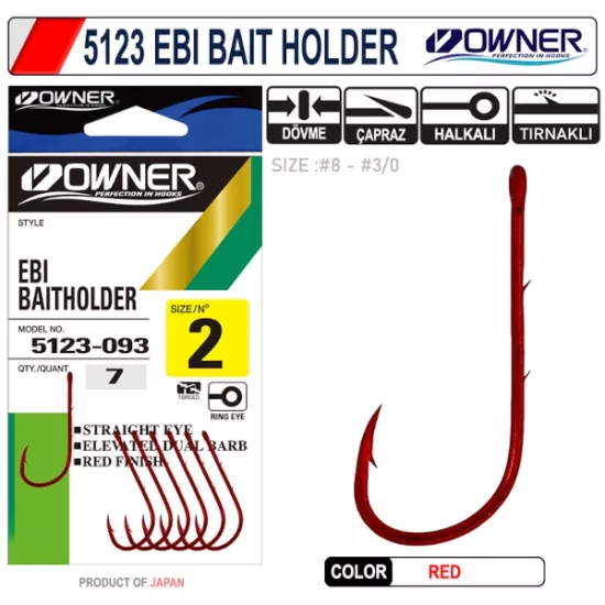 Owner 5123 Ebi Baitholder Red Hook Olta İğnesi