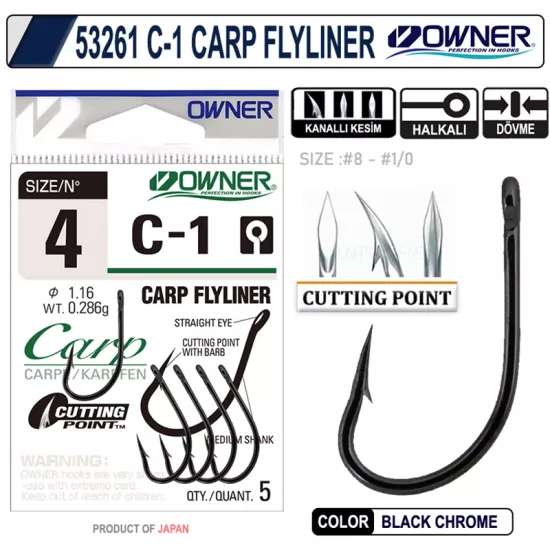 OWNER 53261 C-1 Carp Flyliner Olta İğnesi
