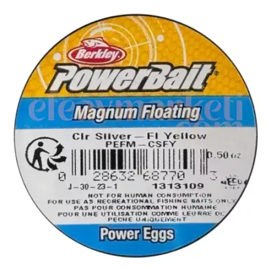 Berkley PowerBait Garlic Scent Clr Siver Fl Yellow Power Eggs 687789