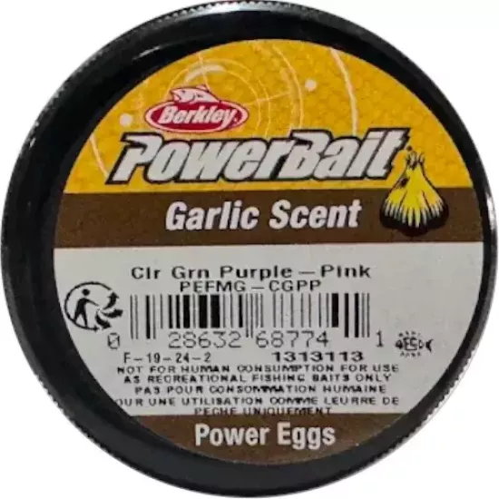 Berkley PowerBait Garlic Scent Eggs Clr Grn Purple Pink 687741