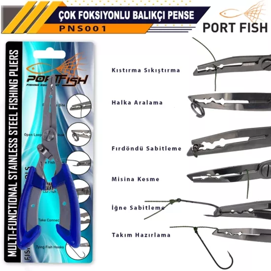 Portfish Çok Fonksiyonlu Büyük Balıkçı Pensesi