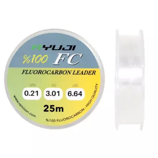 Ryuji FC FluoroCarbon Leader Misina 25 Mt.