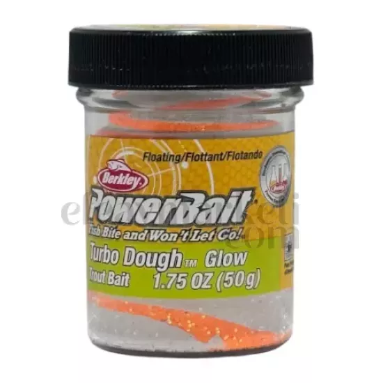 Berkley PowerBait Glow Orange White Trout Dough 163191