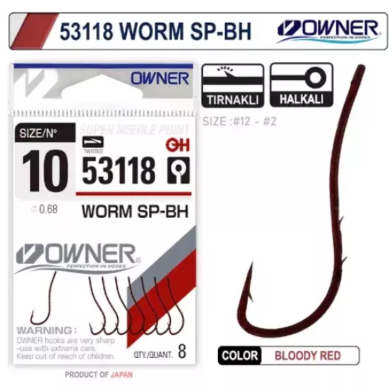 Owner Worm Sp-Bh Bloody 53118 Olta İğnesi