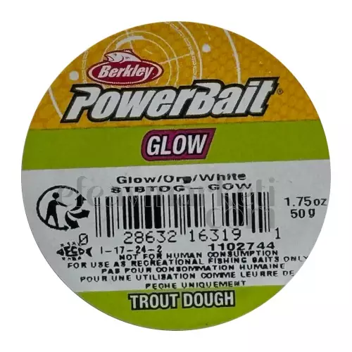 Berkley PowerBait Glow Orange White Trout Dough 163191