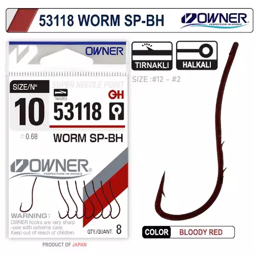 Owner Worm Sp-Bh Bloody 53118 Olta İğnesi