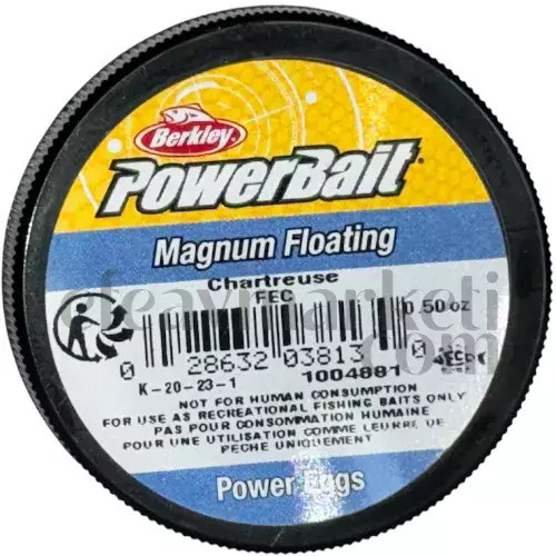 Berkley PowerBait Magnum Floating Chartreuse Power Eggs 038130