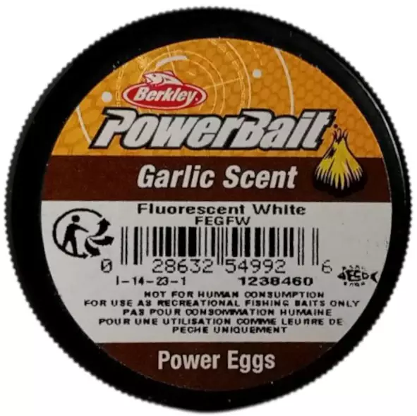 Berkley PowerBait Garlic Scent Fluorescent White Power Eggs 549926