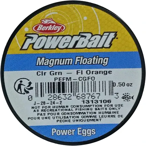 Berkley PowerBait Magnum Floating Clr Grn Fl Orange 687673